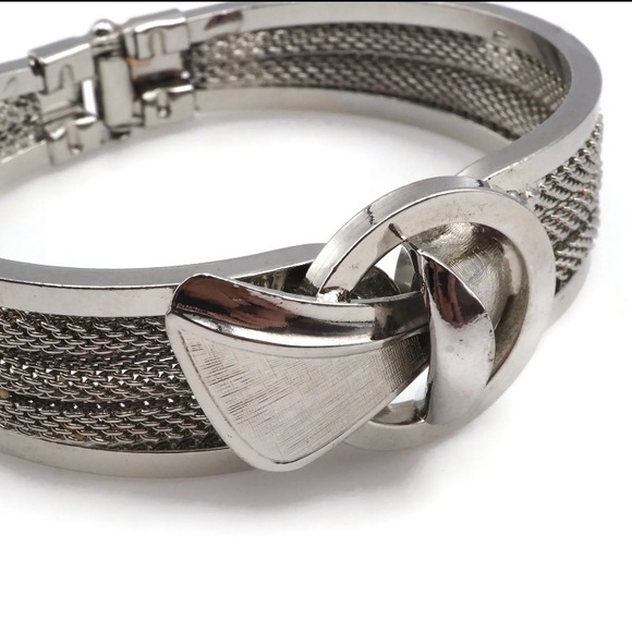 Hinged Bracelet, Multi-textured, 6.5in - Picture 2 of 14